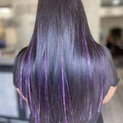Jacqueline Jluv hair - Oh beautiful, shiny violet color with hair tinsel