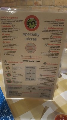 Menu photo 1 Mario's Pizza Greenville, IL Menu photo 1 Mario's Pizza Greenville, IL
