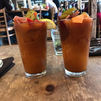 Cafe Flora - Bloody Mary's pretty but watery and blandish. - Vegetarian Near Me - Seattle, Washington Cafe Flora - Bloody Mary's pretty but watery and blandish. - Vegetarian Near Me - Seattle, Washington