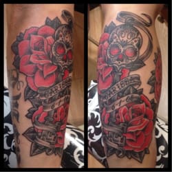 Painted Saint Tattoo - Tattoo by Mike French