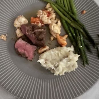City Post Chophouse - 7 oz filet (they split for us as we were sharing), added the 3 oz lobster, mashed potatoes, and asparagus. - Steakhouses Near Me - Georgetown, Texas