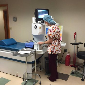 Robert L Mahanti, MD - Ellie our technician calibrating the laser before a procedure. - Optometrists Near Me - Flagstaff, Arizona Robert L Mahanti, MD - Ellie our technician calibrating the laser before a procedure. - Optometrists Near Me - Flagstaff, Arizona