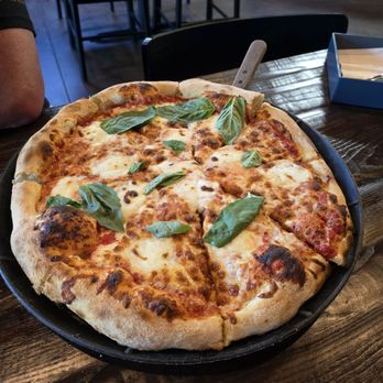 Peyton's Pie Company - Absolute wonderful crust/pizza. This is Lot's of Cheese pizza. - Pizza Near Me - Flowery Branch, Georgia