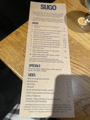 Menu photo 4 Sugo Pasta Glasgow, GLG Menu photo 4 Sugo Pasta Glasgow, GLG