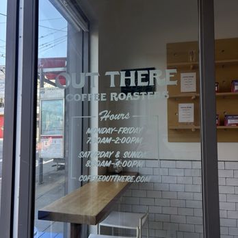 Out There Coffee Roasters - Front door / hours displayed - Coffee & Tea Near Me - San Francisco, California Out There Coffee Roasters - Front door / hours displayed - Coffee & Tea Near Me - San Francisco, California