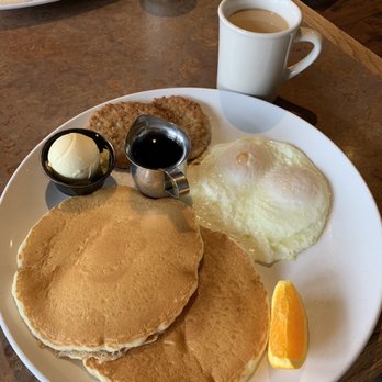 Finn's Fish House - Two egg breakfast with pancakes - Seafood Near Me - Seaside, Oregon Finn's Fish House - Two egg breakfast with pancakes - Seafood Near Me - Seaside, Oregon
