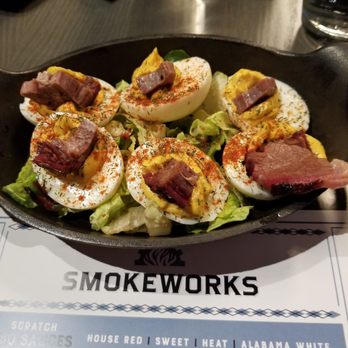 SmokeWorks - Brisket deviled eggs - Barbeque Near Me - Bloomington, Indiana