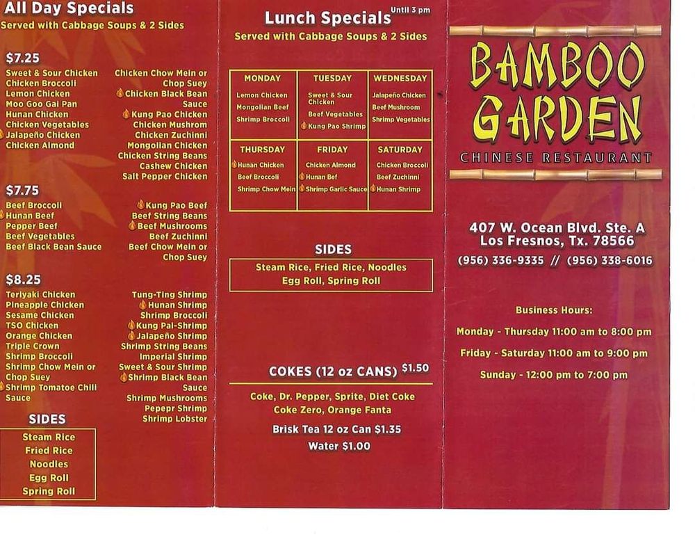 BAMBOO GARDEN CHINESE RESTAURANT Updated September 2024 407 W Ocean
