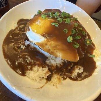 Kihei Caffe Lahaina - Loco moco, with a black pebble in there somewhere :( - Breakfast & Brunch Near Me - Lahaina, Hawaii Kihei Caffe Lahaina - Loco moco, with a black pebble in there somewhere :( - Breakfast & Brunch Near Me - Lahaina, Hawaii