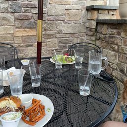 Nice secluded patio area, and the carnage from our meal! Nice secluded patio area, and the carnage from our meal!
