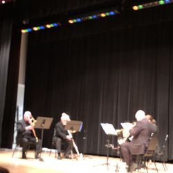 On stage the NY Brass Quintet