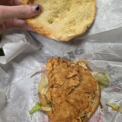KFC - Stupid sad disgusting dry burger made me want to die