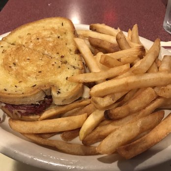 Brownstone Cafe - Reuben with pastrami and fries. Heavily buttered bread left it feeling too greasy. A shame, really. - Breakfast & Brunch Near Me - Middletown, Pennsylvania