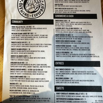 Batch Brewing Company - Menu - New American Near Me - Detroit, Michigan Batch Brewing Company - Menu - New American Near Me - Detroit, Michigan