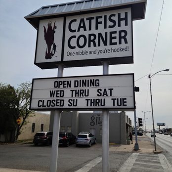 Catfish Corner - the sign for the restaurant - Seafood Near Me - San Angelo, Texas