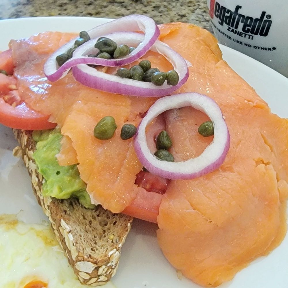 Eggsquisite Cafe - Salmon Avocado Toast all fresh, delicious, and generous serving! - Breakfast & Brunch Near Me - McKinney, Texas