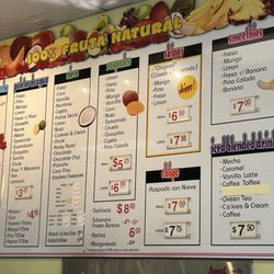 Paleteria Limon - Menu