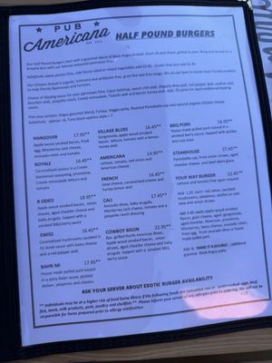 Menu photo 4 Pub Americana Cocoa, FL