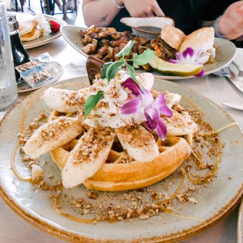 Fairview Farmers - Banana Pecan GF Waffle - Breakfast & Brunch Near Me - Fairview, Texas