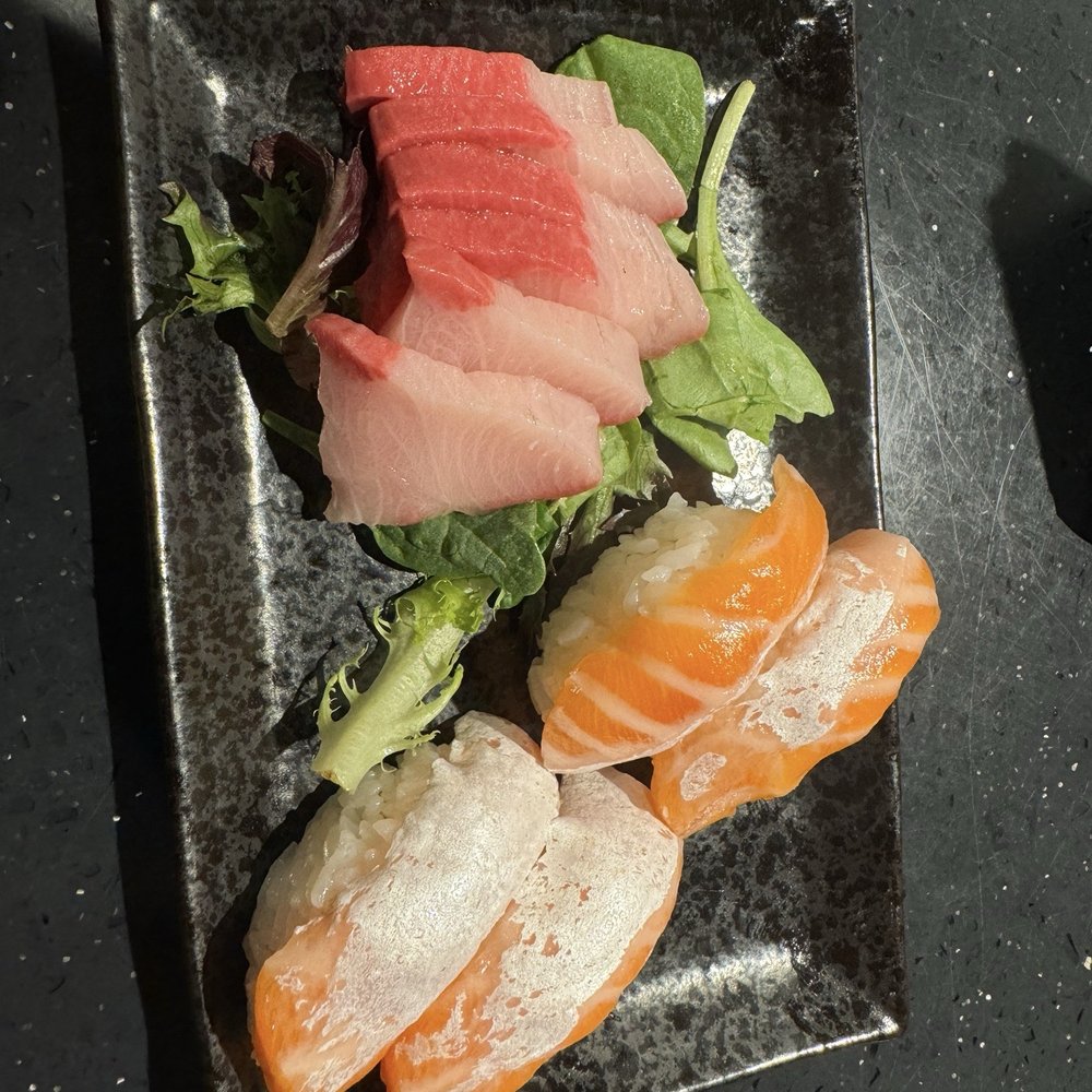 Sushi%AYCE/All You Can Eat - Salmon belly nigiri and hamachi sashimi. - Sushi Bars Near Me - Seattle, Washington Sushi%AYCE/All You Can Eat - Salmon belly nigiri and hamachi sashimi. - Sushi Bars Near Me - Seattle, Washington