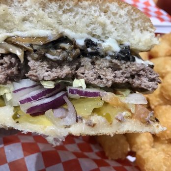 Jimmy's Big Burger - Mushroom Cheese Burger - American Near Me - Lake Worth, Texas Jimmy's Big Burger - Mushroom Cheese Burger - American Near Me - Lake Worth, Texas