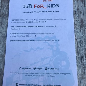 Sidetrack Bar + Grill - Kids menu - American Near Me - Pleasanton, California