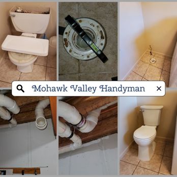 Mohawk Valley Handyman - A flat and level toilet flange, mounted on top of the finished floor is key to a leak free installation. - Handyman Near Me Mohawk Valley Handyman - A flat and level toilet flange, mounted on top of the finished floor is key to a leak free installation. - Handyman Near Me