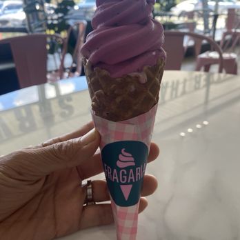 Fragaria - Dragon fruit ice cream with waffle cone - Ice Cream & Frozen Yogurt Near Me - Maitland, Florida