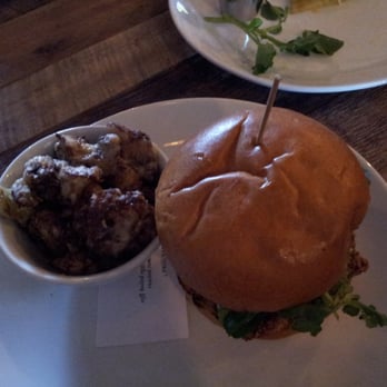 Southbound - Spicy fried chicken sandwich with fried cauliflower - Southern Near Me - Chamblee, Georgia Southbound - Spicy fried chicken sandwich with fried cauliflower - Southern Near Me - Chamblee, Georgia