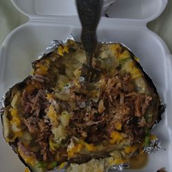 Big Frank's BBQ - Loaded baked potato after I already started eating...oops.
