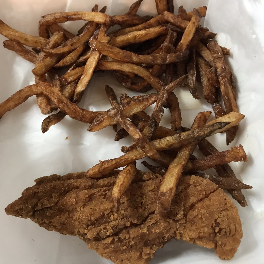 Rooster's Cafe - Kids Chicken fingers & fries (1 already eaten) - American Near Me - Cumming, Georgia Rooster's Cafe - Kids Chicken fingers & fries (1 already eaten) - American Near Me - Cumming, Georgia