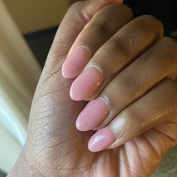 Almond shape dip nails