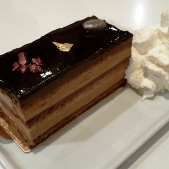 Kafe Leopold - Opera cake (almond cake layered with coffee butter cream and chocolate ganache) - Austrian Near Me - Washington, DC, District of Columbia