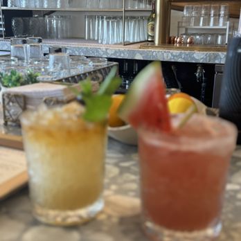 Esperanza Cocina de la Playa - Sunset cocktail and watermelon Rita - Seafood Near Me - Manhattan Beach, California