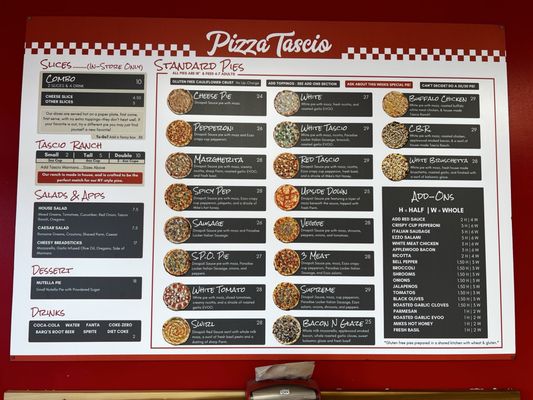 Menu photo 1 Pizza Tascio Olathe, KS