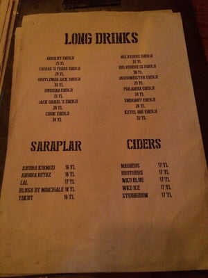 Menu photo 4 AYI Pub Cadde Istanbul, 34 Menu photo 4 AYI Pub Cadde Istanbul, 34