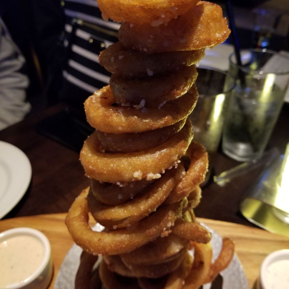 Yard House - Onion ring tower - New American Near Me - Carlsbad, California