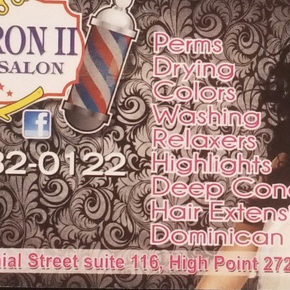 Patron II - Business card for the salon. - Hair Salons Near Me - High Point, North Carolina Patron II - Business card for the salon. - Hair Salons Near Me - High Point, North Carolina
