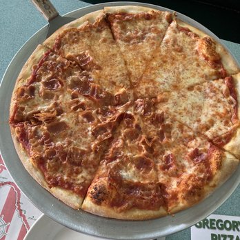 Gregory’s Pizza - Half Bacon and Cheese - Pizza Near Me - Stratford, Connecticut Gregory’s Pizza - Half Bacon and Cheese - Pizza Near Me - Stratford, Connecticut