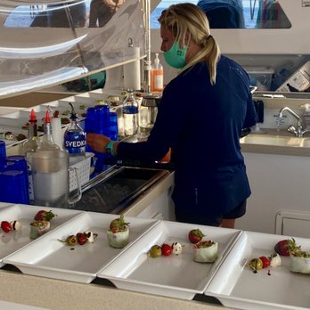 Trilogy Excursions - Preparing the appetizers in the galley - Snorkeling Near Me - Lahaina, Hawaii