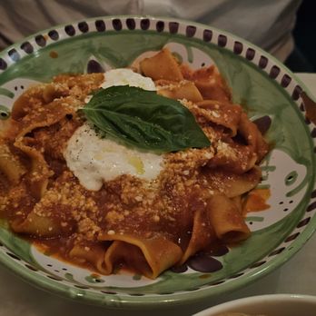 Cesarina - Norma pappardelle with burrata - Italian Near Me - San Diego, California