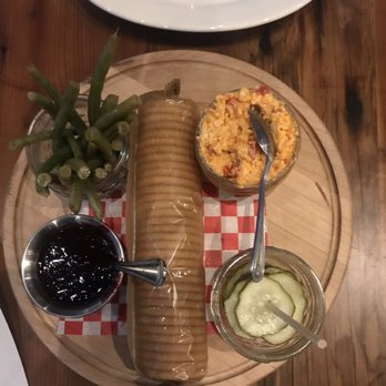 The Eagle Charlotte - Pimento cheese, spicy pickled green beans, blackberry jam - Southern Near Me - Charlotte, North Carolina The Eagle Charlotte - Pimento cheese, spicy pickled green beans, blackberry jam - Southern Near Me - Charlotte, North Carolina