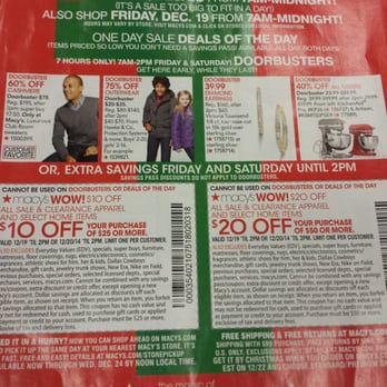 Macy's - Macy's One Day Sale. Come shop till you drop. Before Christmas. - Department Stores Near Me - Cherry Hill, New Jersey