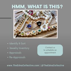 The Edna Collective - Services: Sort & Identify these jewelry items. Is it real or costume? What's the value?