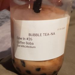 Bubble Tea Na - Coffee Boba Tea with oatmilk