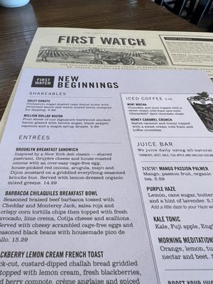 Menu photo 3 First Watch Phoenix, AZ