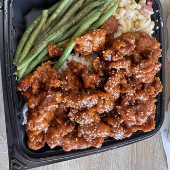 Mimi Teriyaki - Tacoma - Fry Me To The Moon Plate with Mac Salad and Green Beans - Japanese Near Me - Tacoma, Washington Mimi Teriyaki - Tacoma - Fry Me To The Moon Plate with Mac Salad and Green Beans - Japanese Near Me - Tacoma, Washington