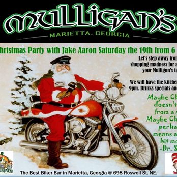 Mulligans - santa on a motorcycle - American Near Me - Marietta, Georgia Mulligans - santa on a motorcycle - American Near Me - Marietta, Georgia