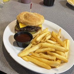 Deshler Lanes - BBQ burger with fries