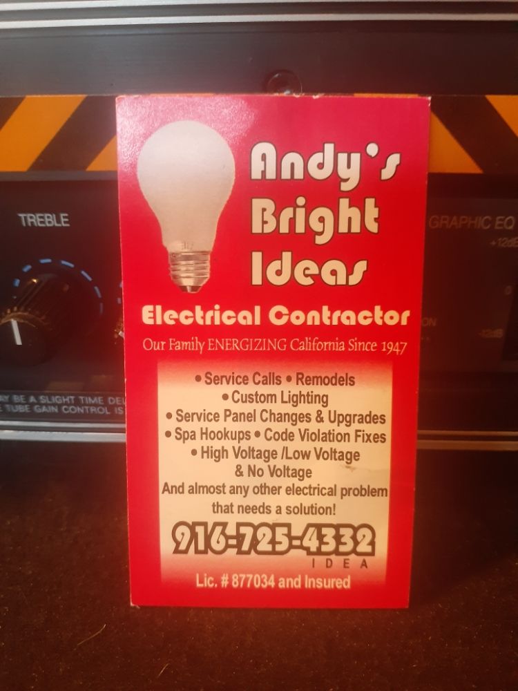 Slide of Andy's Bright Ideas